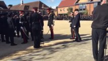 Prince Harry arrives in Kent to visit a Dover Military School