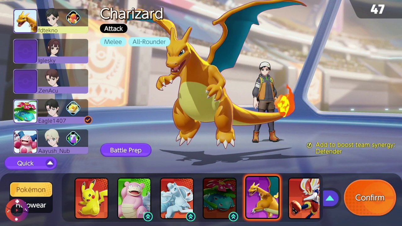 Pokemon Unite Charizard ile Güzel bir oyun daha ve kazanan Charizard