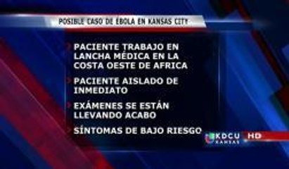 Posible caso de Ébola en Kansas City