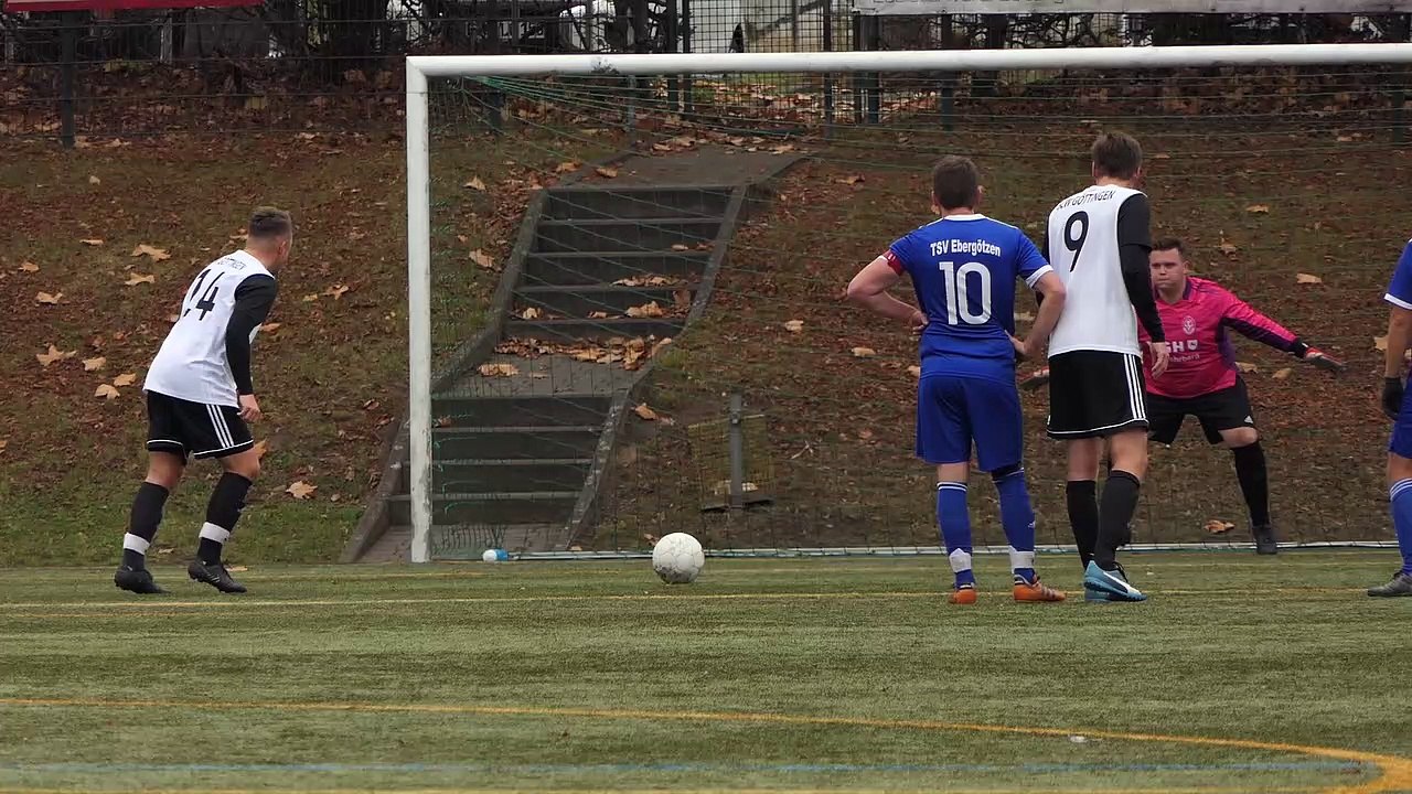 Das 2:0 für den SCW Göttingen durch Bent Zensen gegen den TSV Ebergötzen