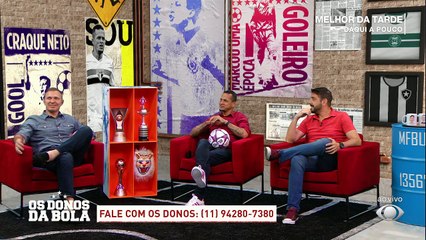 Garotinho, se liga nessa aposta... Craque Neto disse que aposta o salário dele contra Velloso, Souza e Jorge Nicola, na vitória do Corinthians sobre o Flamengo! Quem leva???#OsDonosDaBola