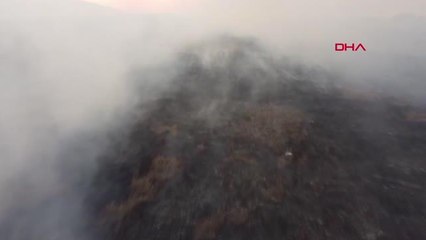 Son dakika haber... EBER GÖLÜ'NDE SAZLIK ALANDA YANGIN