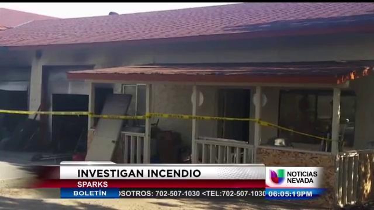 Investigan incendio en Sparks