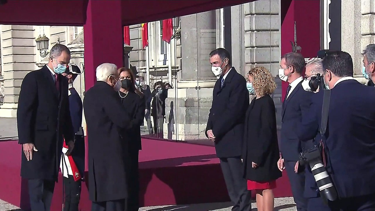 Großer Empfang für Sergio Mattarella in Madrid