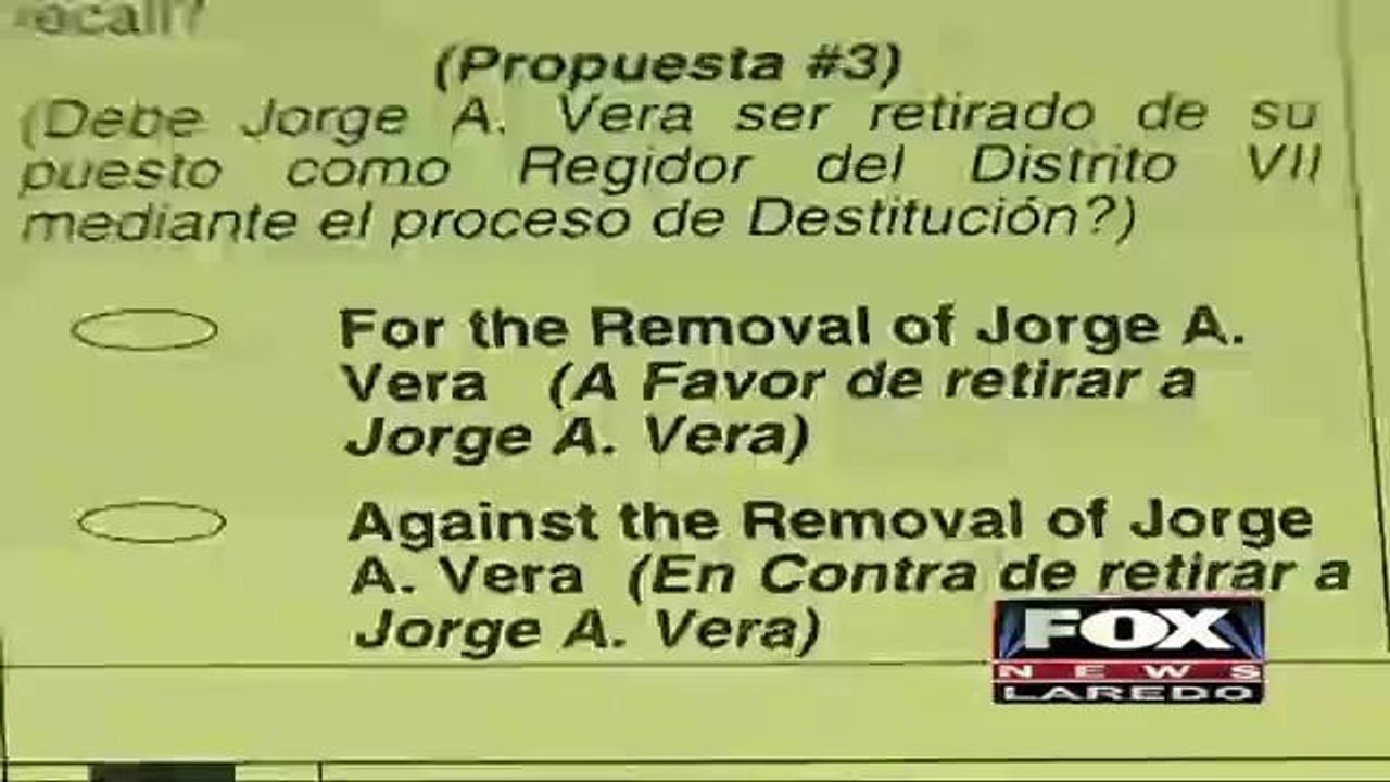 District 7 Vote Jorge A. Vera Out