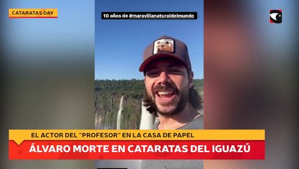 Álvaro Morte en Cataratas del Iguazú