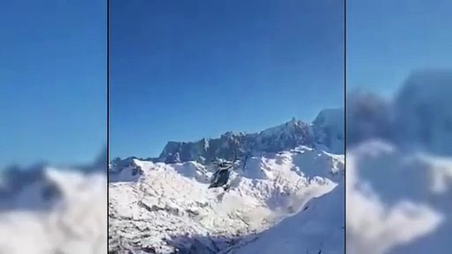 Incroyables images d’un sauvetage en montagne par hélicoptère