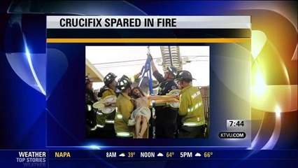 Crucifix Spared in San Jose Church Fire