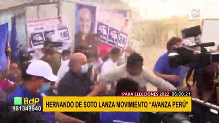 Download Video: Hernando de Soto lanza movimiento Avanza Perú para las Elecciones de 2022