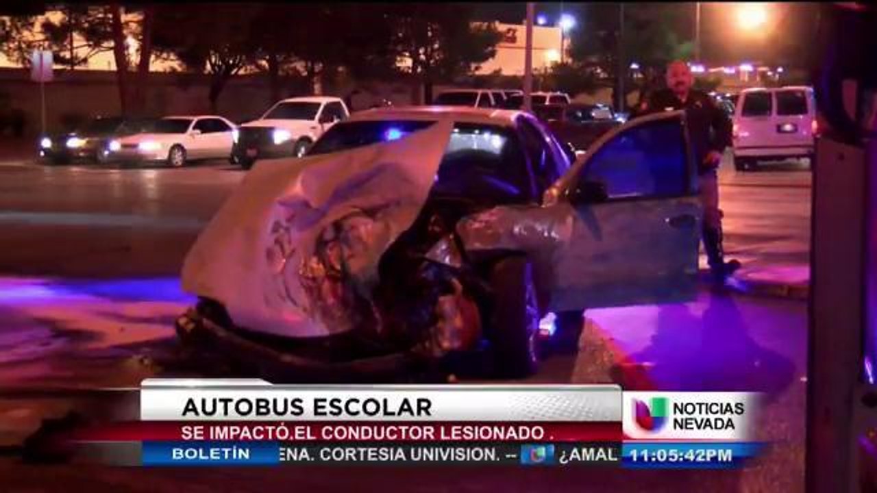 Choque de un autobús escolar