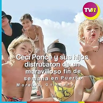 Ceci Ponce y sus hijos disfrutaron de unos maravillosos días en Quintana Roo
