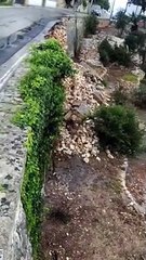 Maltempo, nubifragio in Salento causa crollo viale a Diso (Lecce)