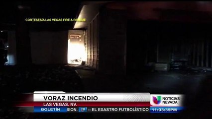 Investigan un incendio en Las Vegas