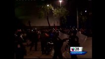 Se tornan violentas las protestas por los estudiantes en México