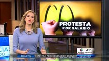 Trabajadores de comida rápida protestan