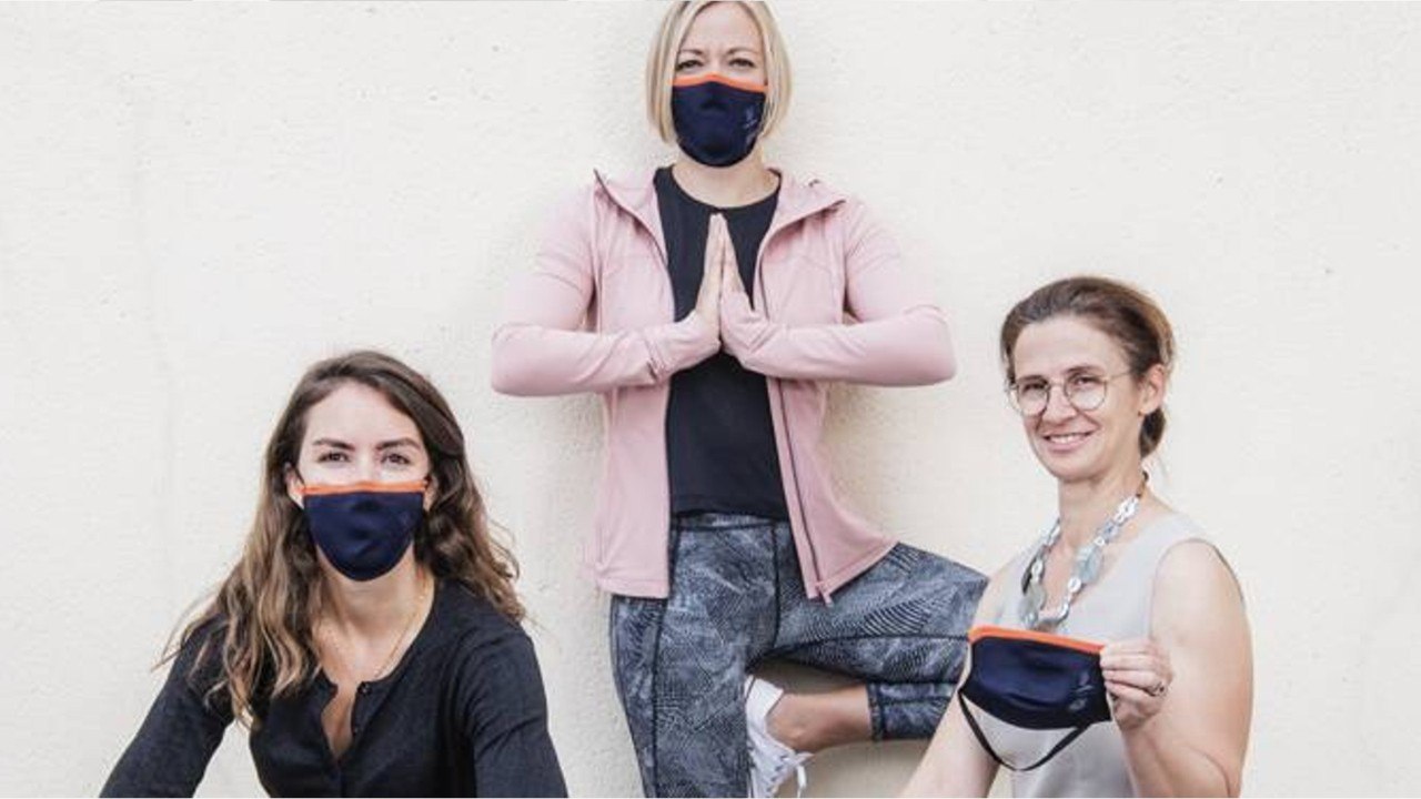 Ses masques de protection plaisent aux sportifs et aux enfants