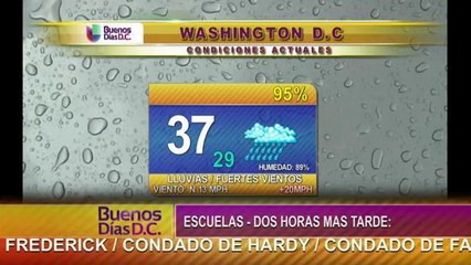 DC: Fuertes ráfagas de viento