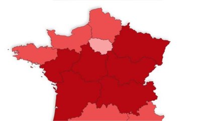 Le taux de reproduction en hausse sur tout le territoire, notre carte de France