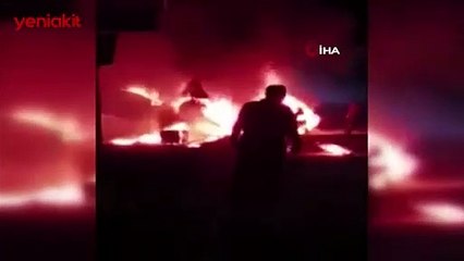 Mısır'da feci yangın: Onlarca araç alevlere teslim oldu!