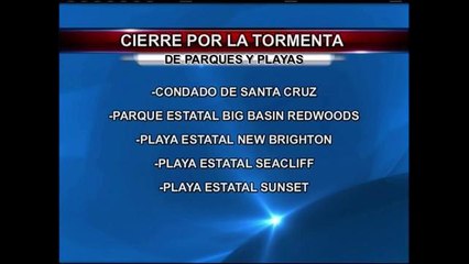 Parques y playas clausuradas por la tormenta
