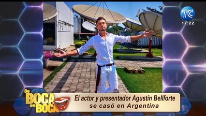 Los detalles del matrimonio del actor Agustín ﻿Bellforte