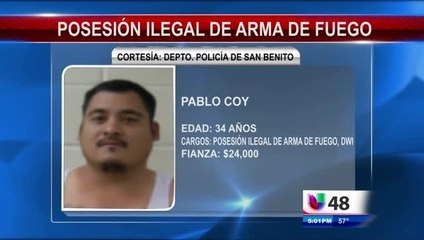 Detenido por Posesión Ilegal de un Arma de Fuego