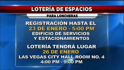 Lotería de espacios para loncheras en el centro