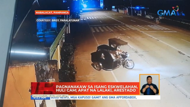 Pagnanakaw sa isang eskwelahan, huli cam; apat na lalaki, arestado | UB