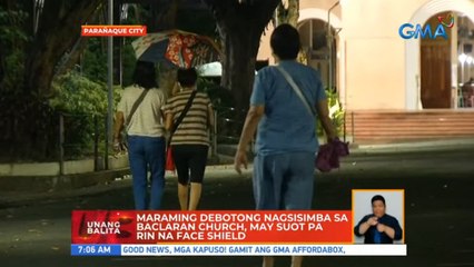 Maraming debotong nagsisimba sa Baclaran Church, may suot pa rin na face shield | UB