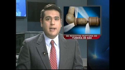 Se registra ruptura de tubería de gas