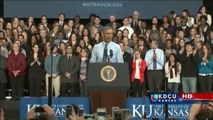 El Presidente Obama visita la Universidad de Kansas