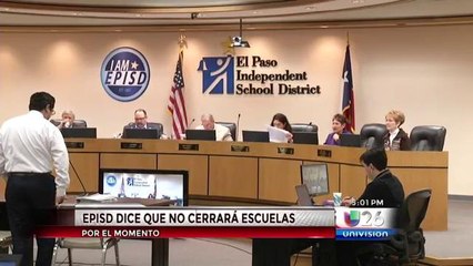 Aún no está claro si se cerrarán o no escuelas de EPISD