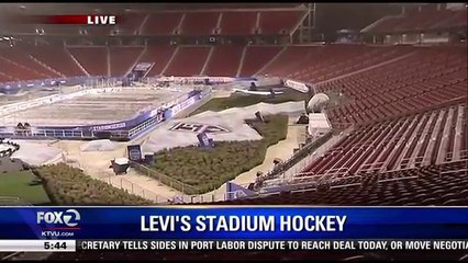 Crews Prep Levi Stadium As Outdoor Hockey Rink
