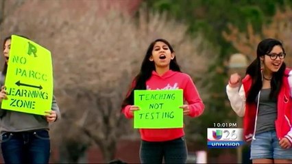 Estudiantes en Nuevo México protestan en contra de examen estatal