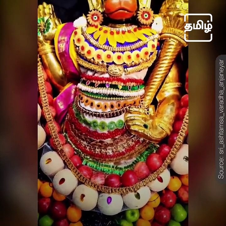 Look At This Beautifully Decorated Hanuman Statue's Devotional Video