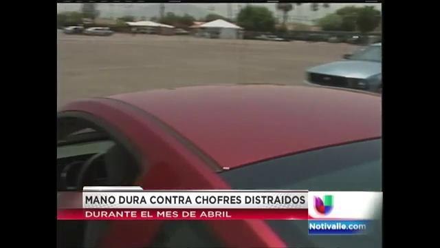 Mano dura contra conductores distraidos