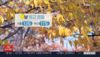 [날씨] 낮 동안 맑고 온화…수능일 중부 비 조금