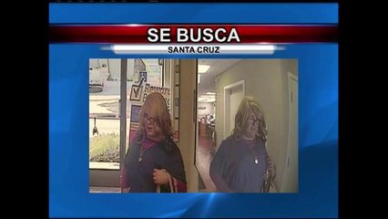 Ladrón vestido de mujer asalta banco