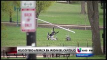 Incidente en investigación: Helicóptero monoplaza aterriza en jardín capitolio