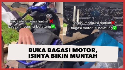 Viral Video Pria Kaget saat Buka Bagasi Sepeda Motor, Isinya sampai Bikin Muntah