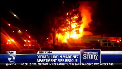 Martinez Apartment Fire Injures Officer in Heroic Rescue