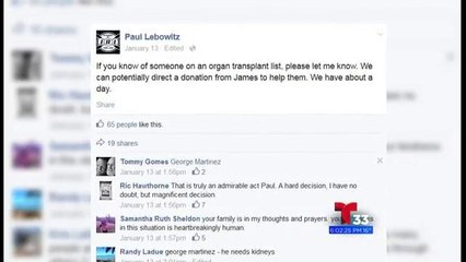 Encuentra donador de riñón a través de Facebook