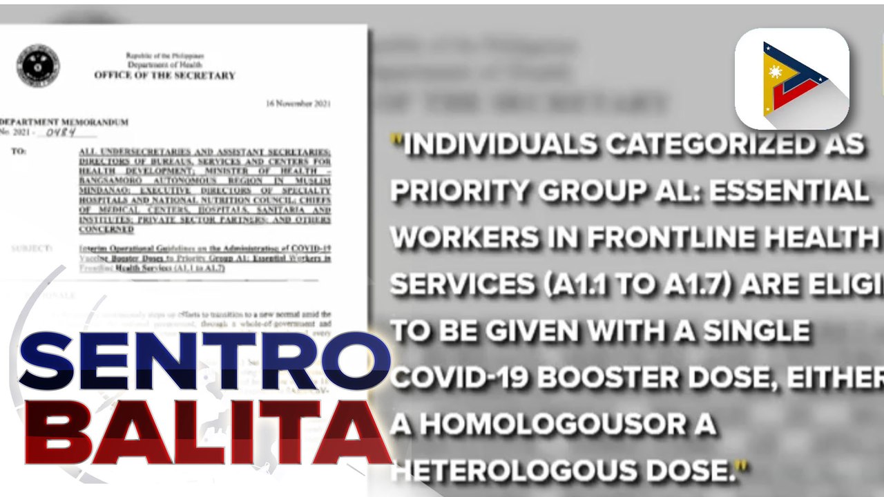 Medical frontliners, maaaring pumili ng vaccine brand para sa booster shot ayon sa DOH; FDA, inanunsyo rin na may EUA na ang COVID-19 vaccine ng Covavax