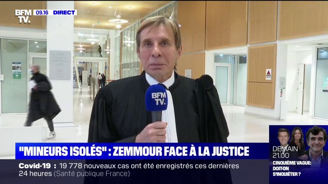 Mineurs isolés : l'avocat d'Éric Zemmour lui a recommandé de ne pas se présenter au procès