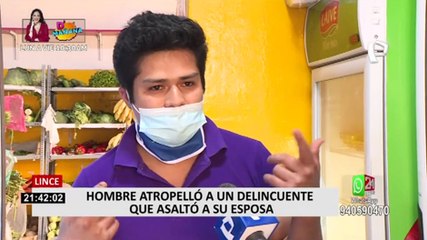 Lince: hombre frustra robo arrollando a delincuente que intentaba escapar en moto