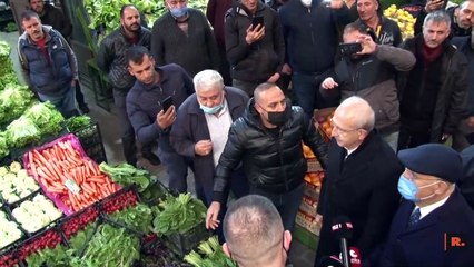 Kılıçdaroğlu, Ankara'da hal esnafını ziyaret etti: 'Ürün kadar sandığa para veriyoruz'