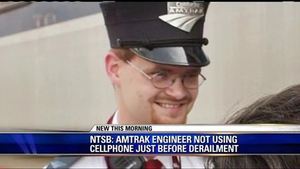 NTSB Says Amtrak Engineer Not Using Cellphone Before Deadly Derailment