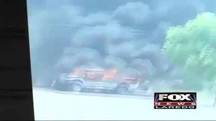 Ford Excursion on Fire