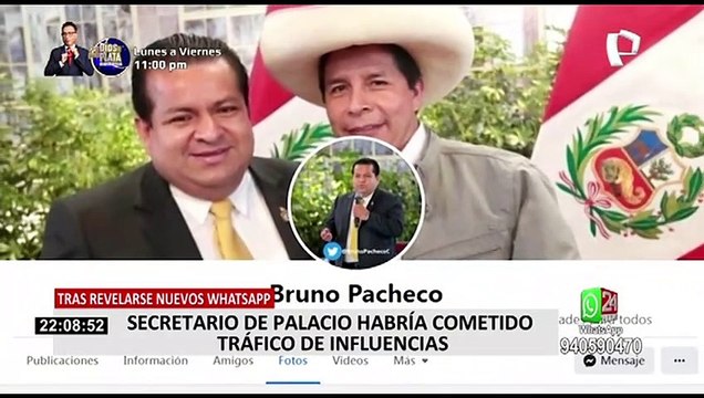 Bruno Pacheco: chats revelarían supuesto tráfico de influencias por parte del secretario de Castillo