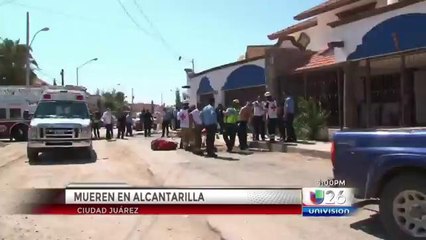 Trabajadores mueren intoxicados en alcantarilla.